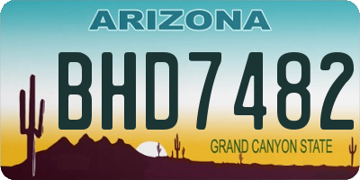 AZ license plate BHD7482