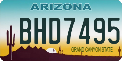 AZ license plate BHD7495