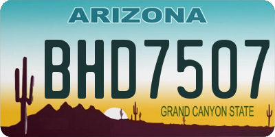 AZ license plate BHD7507