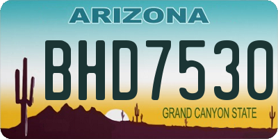 AZ license plate BHD7530