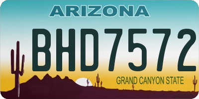 AZ license plate BHD7572