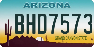 AZ license plate BHD7573