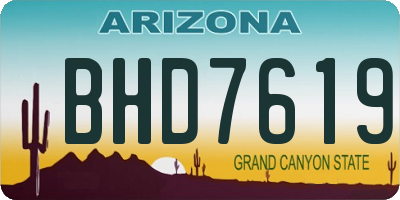 AZ license plate BHD7619