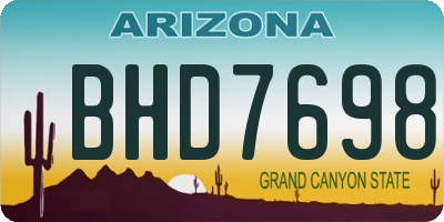 AZ license plate BHD7698