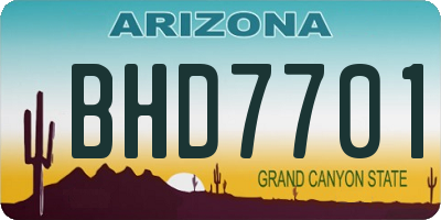 AZ license plate BHD7701