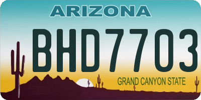 AZ license plate BHD7703