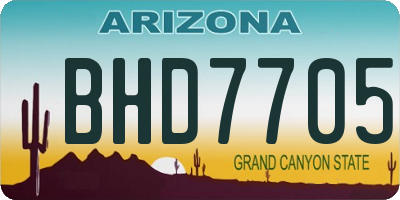 AZ license plate BHD7705