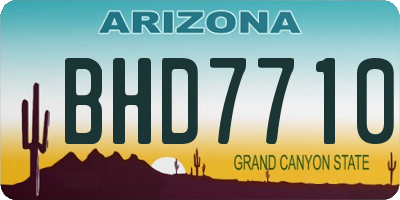 AZ license plate BHD7710