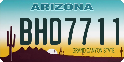 AZ license plate BHD7711