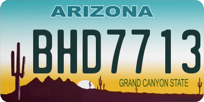 AZ license plate BHD7713