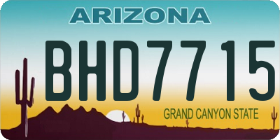 AZ license plate BHD7715