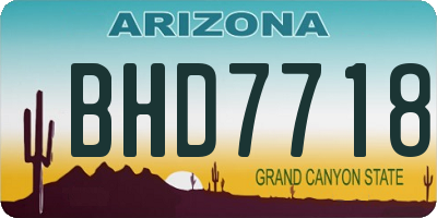 AZ license plate BHD7718