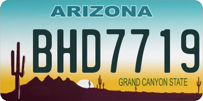 AZ license plate BHD7719