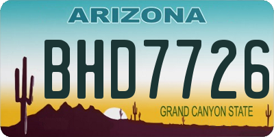 AZ license plate BHD7726