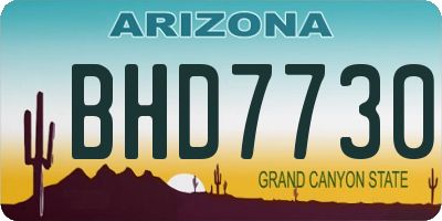 AZ license plate BHD7730