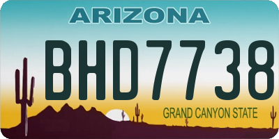 AZ license plate BHD7738