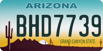 AZ license plate BHD7739