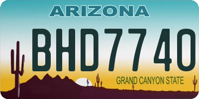 AZ license plate BHD7740