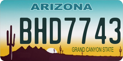 AZ license plate BHD7743