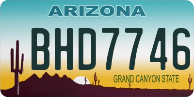 AZ license plate BHD7746