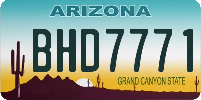 AZ license plate BHD7771