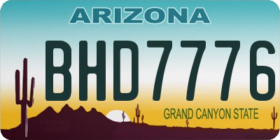 AZ license plate BHD7776