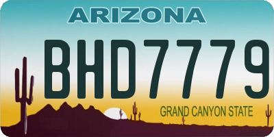 AZ license plate BHD7779