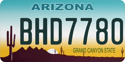 AZ license plate BHD7780