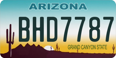 AZ license plate BHD7787
