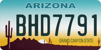 AZ license plate BHD7791