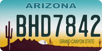 AZ license plate BHD7842
