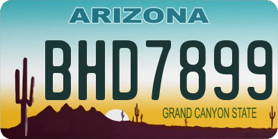 AZ license plate BHD7899
