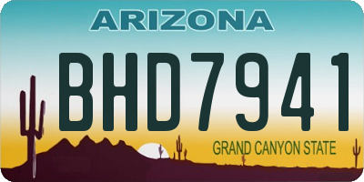 AZ license plate BHD7941