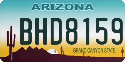 AZ license plate BHD8159