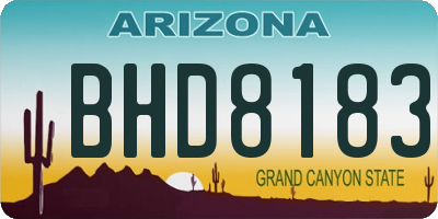 AZ license plate BHD8183