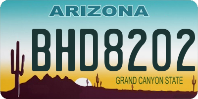 AZ license plate BHD8202