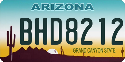 AZ license plate BHD8212