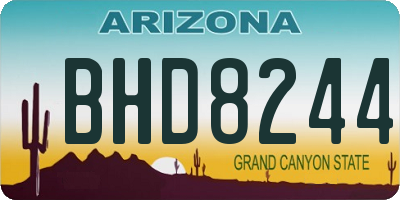 AZ license plate BHD8244