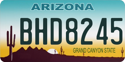 AZ license plate BHD8245