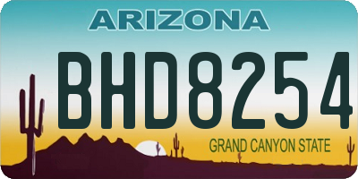 AZ license plate BHD8254