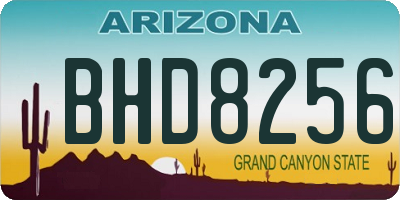 AZ license plate BHD8256