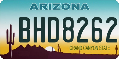 AZ license plate BHD8262