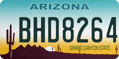 AZ license plate BHD8264