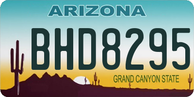 AZ license plate BHD8295