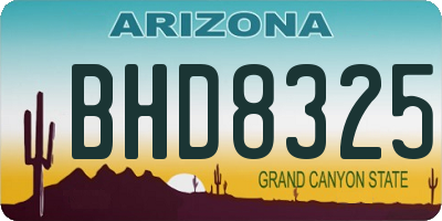 AZ license plate BHD8325