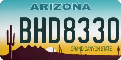 AZ license plate BHD8330