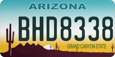 AZ license plate BHD8338
