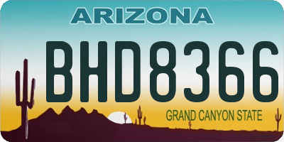 AZ license plate BHD8366