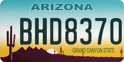 AZ license plate BHD8370