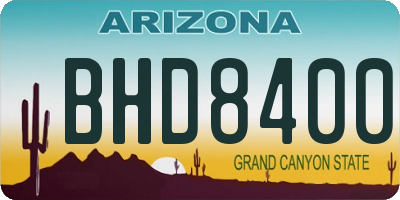 AZ license plate BHD8400